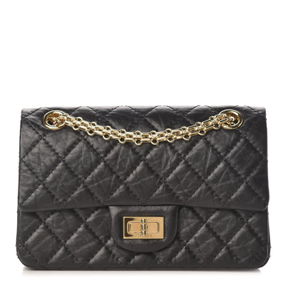 Chanel Aged Calfskin Quilted 2.55 Reissue Mini Flap Black 1 of 11