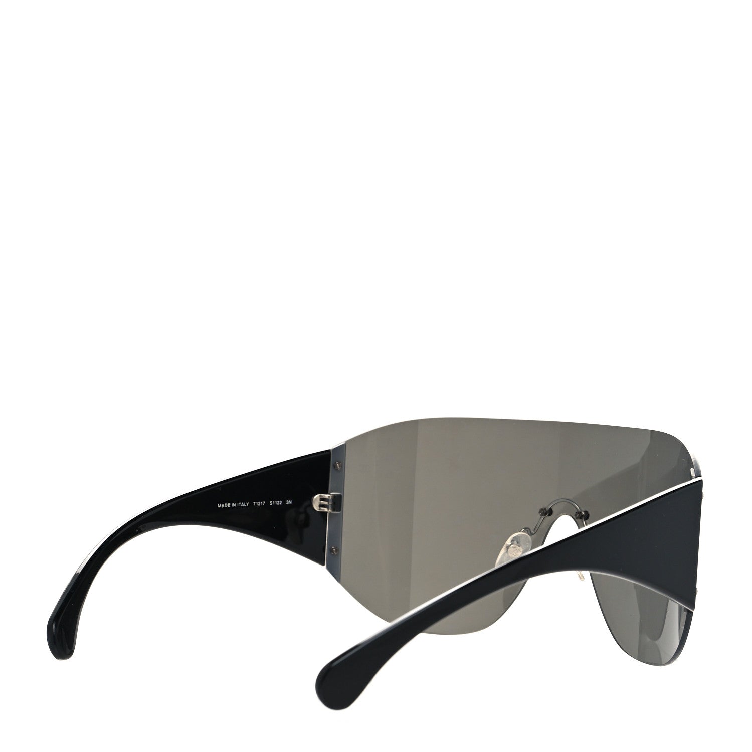 Chanel Acetate Shield Runway 71217 Sunglasses Black 4 of 7