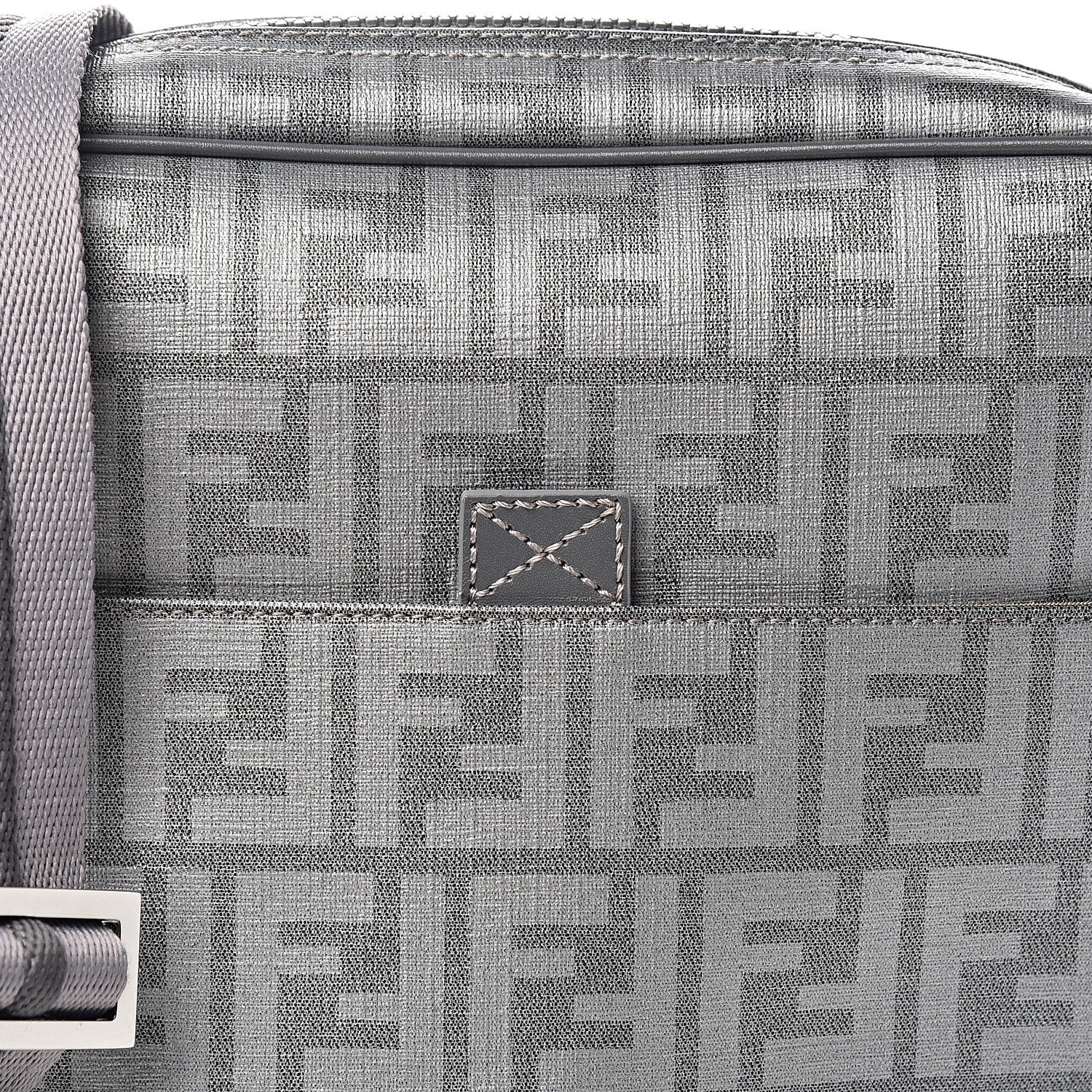 Fendi Zucca Spalmati Messenger Bag Grey 9 of 9