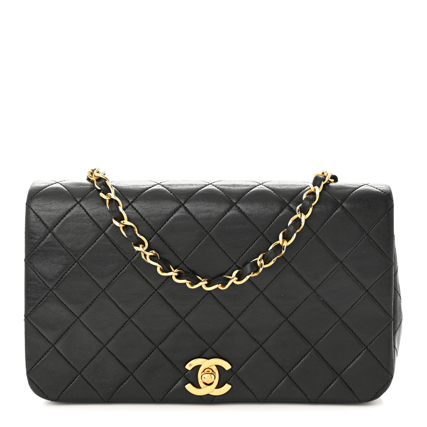 Chanel Lambskin Quilted Small Single Flap Black 1 of 11