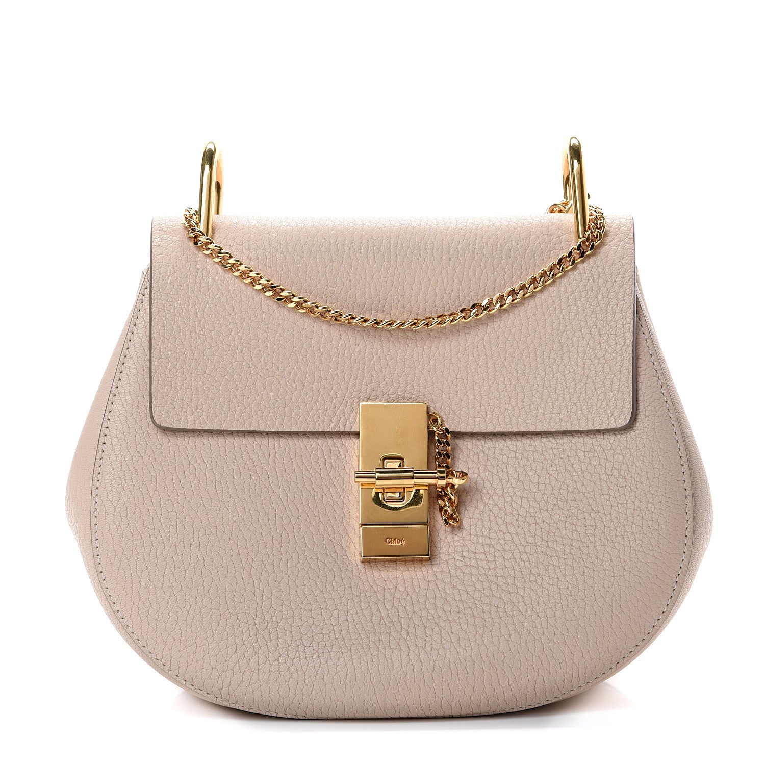 Chloe Grained Lambskin Drew Shoulder Bag Abstract White 1 of 9