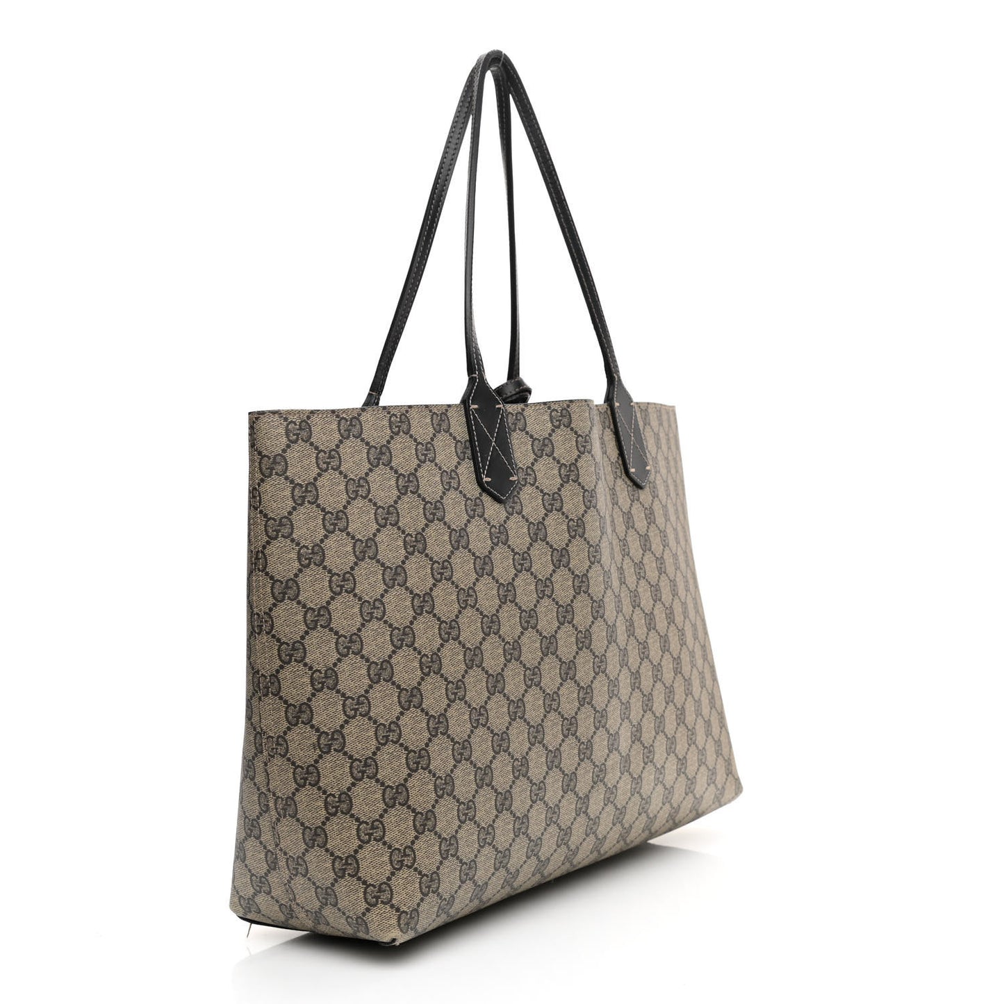 Calfskin GG Supreme Monogram Medium Reversible Tote Black