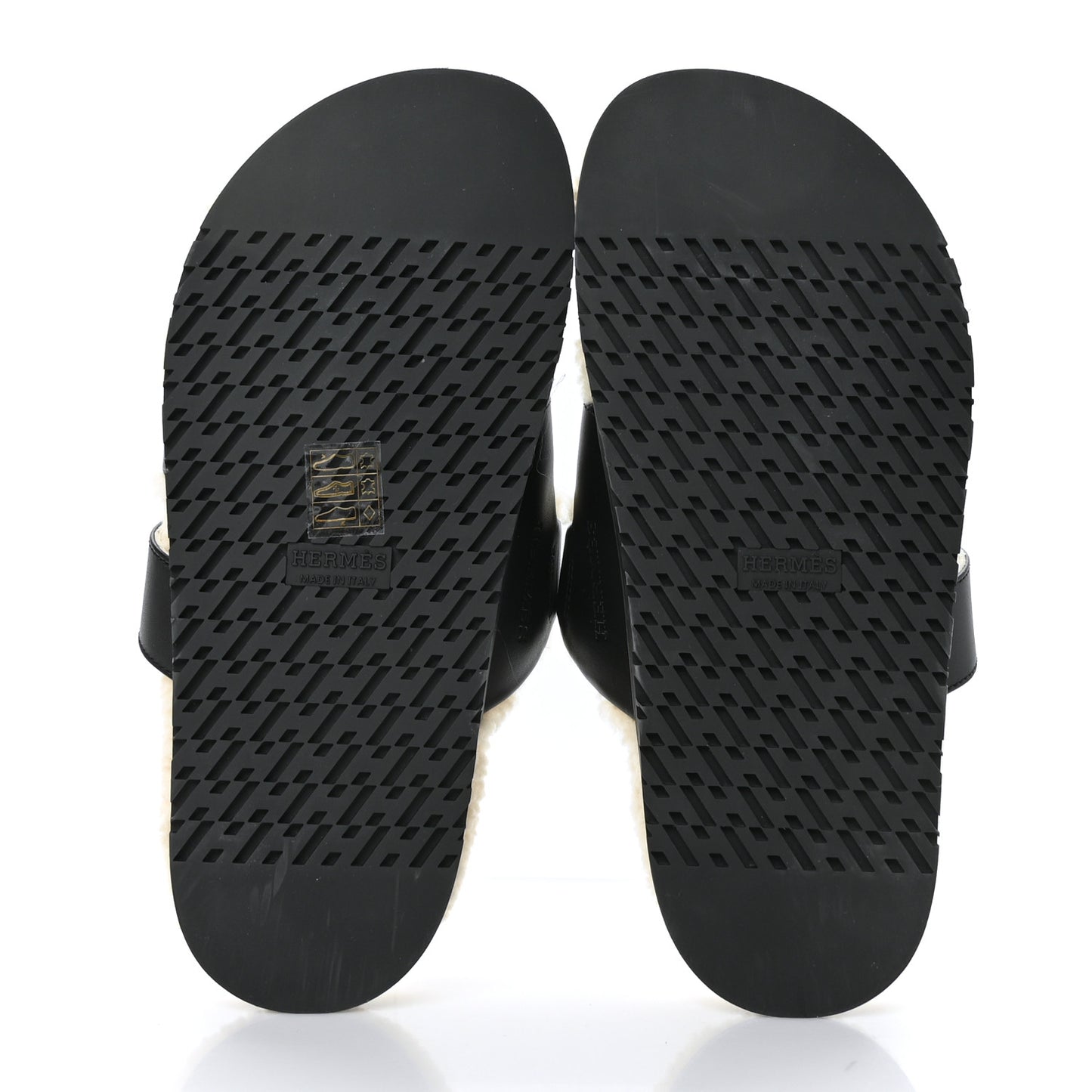 Veau Indios Woolskin Womens Chypre Sandals 36 Black Ecru