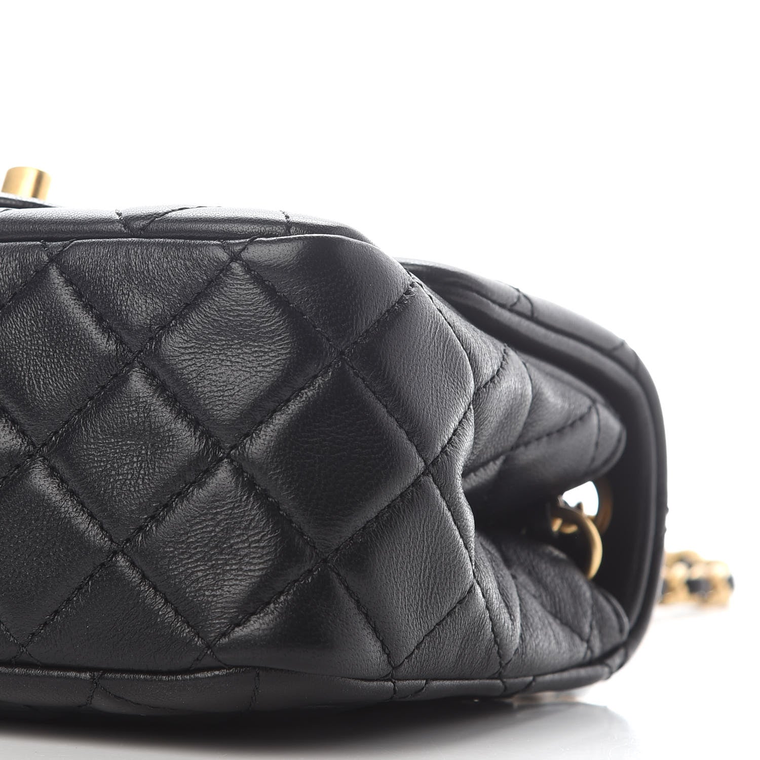 Chanel Lambskin Quilted Mini Pearl Crush Flap Black 9 of 9