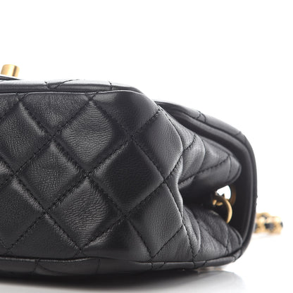 Chanel Lambskin Quilted Mini Pearl Crush Flap Black 9 of 9