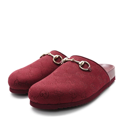 Gucci GG Supreme Monogram Womens Horsebit Slippers 36.5 Rosso Ancora 4 of 11
