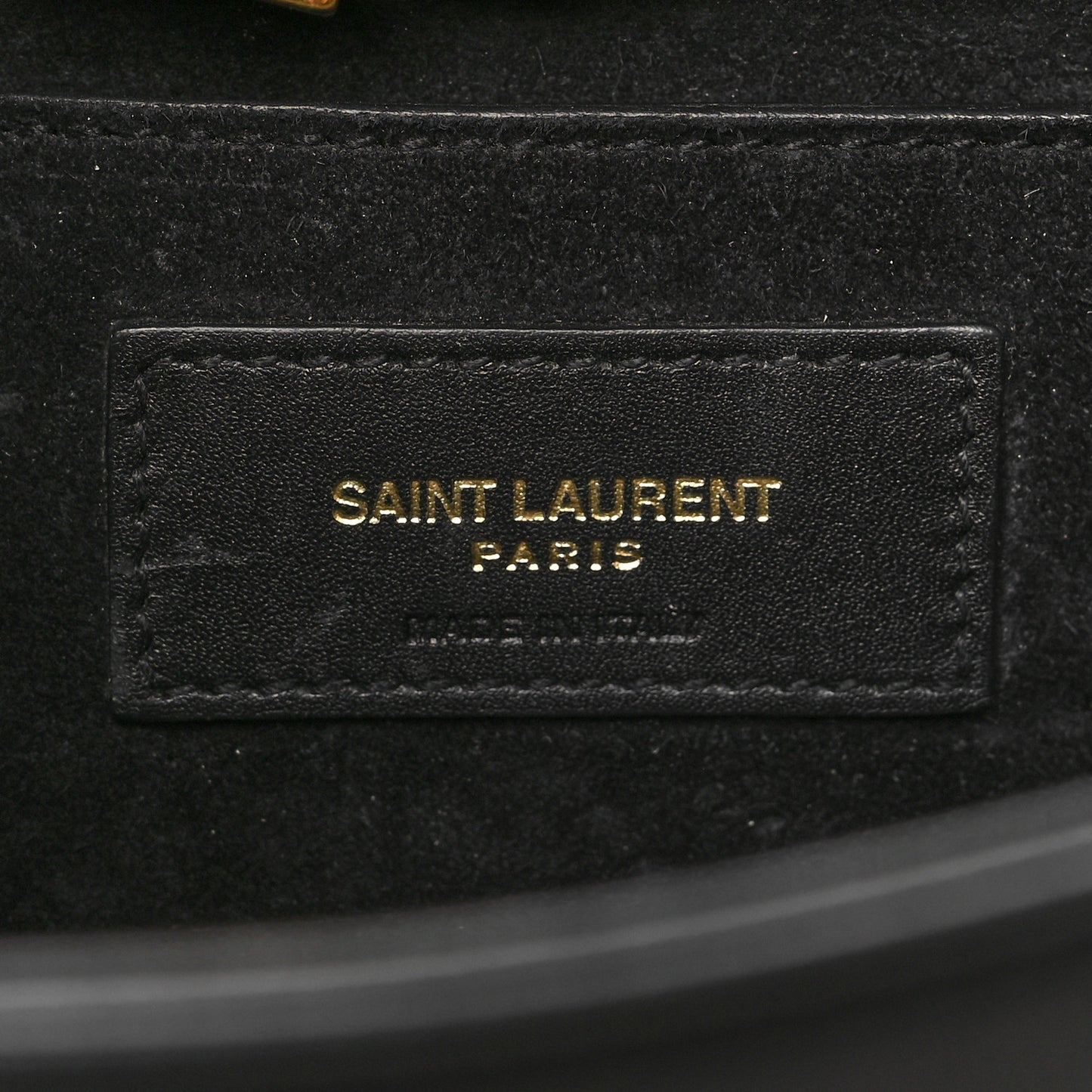 Calfskin Small Classic Monogram Kate Tassel Satchel Black
