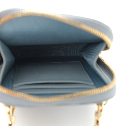 Christian Dior Lambskin Cannage Lady Dior Phone Holder Cloud Blue 5 of 8