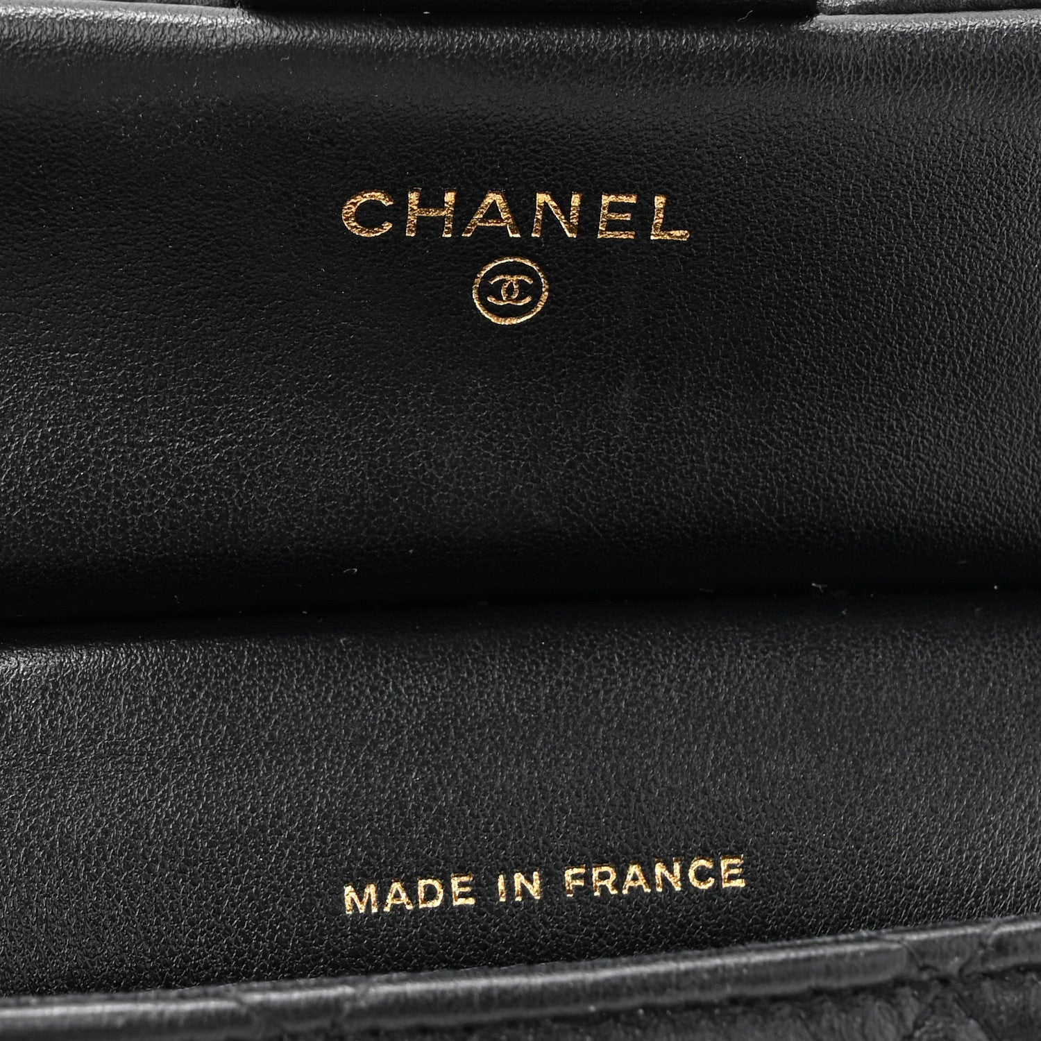 Chanel Calfskin Quilted Lady Handle Flap Card Holder With Chain Black 7 of 12