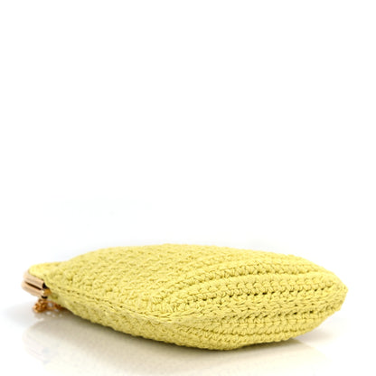 Fendi Fabric Crochet Baguette Phone Bag Giallo 4 of 8
