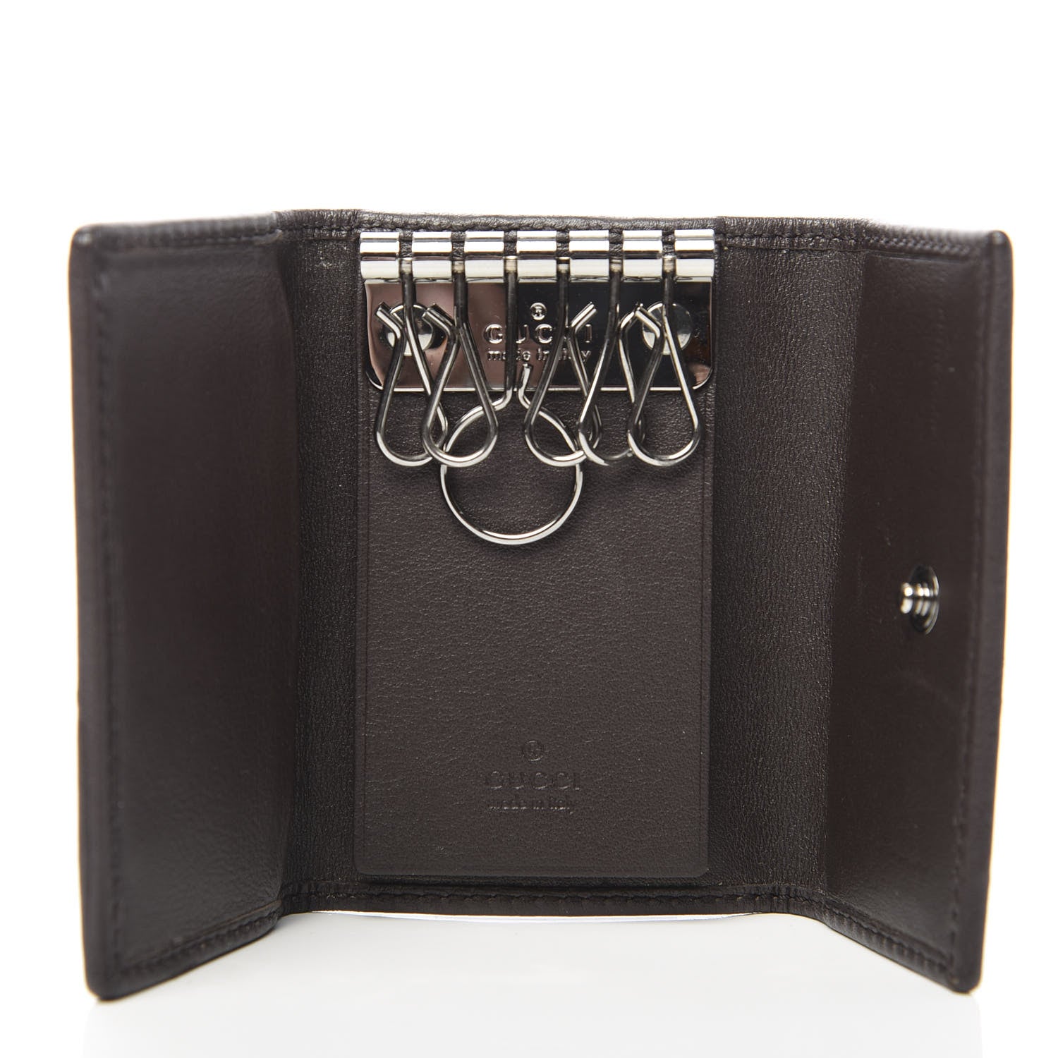 Gucci GG Supreme Monogram Web 6 Key Holder Case 5 of 9