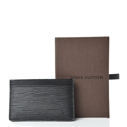 Louis Vuitton Epi Card Holder Black 7 of 7