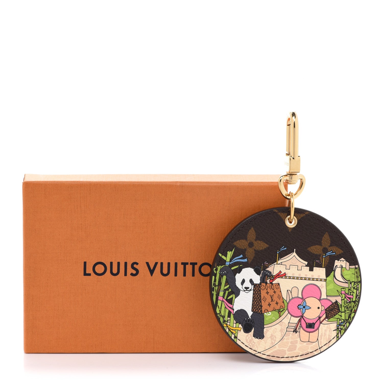 Louis Vuitton Monogram 2021 Christmas Animation China Wall Bag Charm Key Ring Myosotis Blue 5 of 5