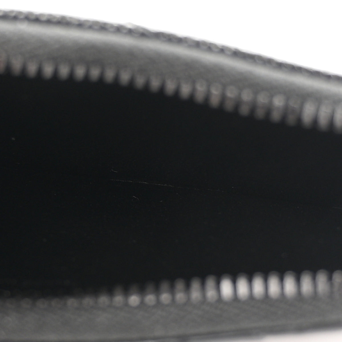 Grain De Poudre Matelasse Chevron Monochrome Fragments Zippered Card Case Black