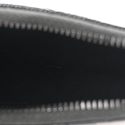 Saint Laurent Grain De Poudre Matelasse Chevron Monochrome Fragments Zippered Card Case Black 5 of 8