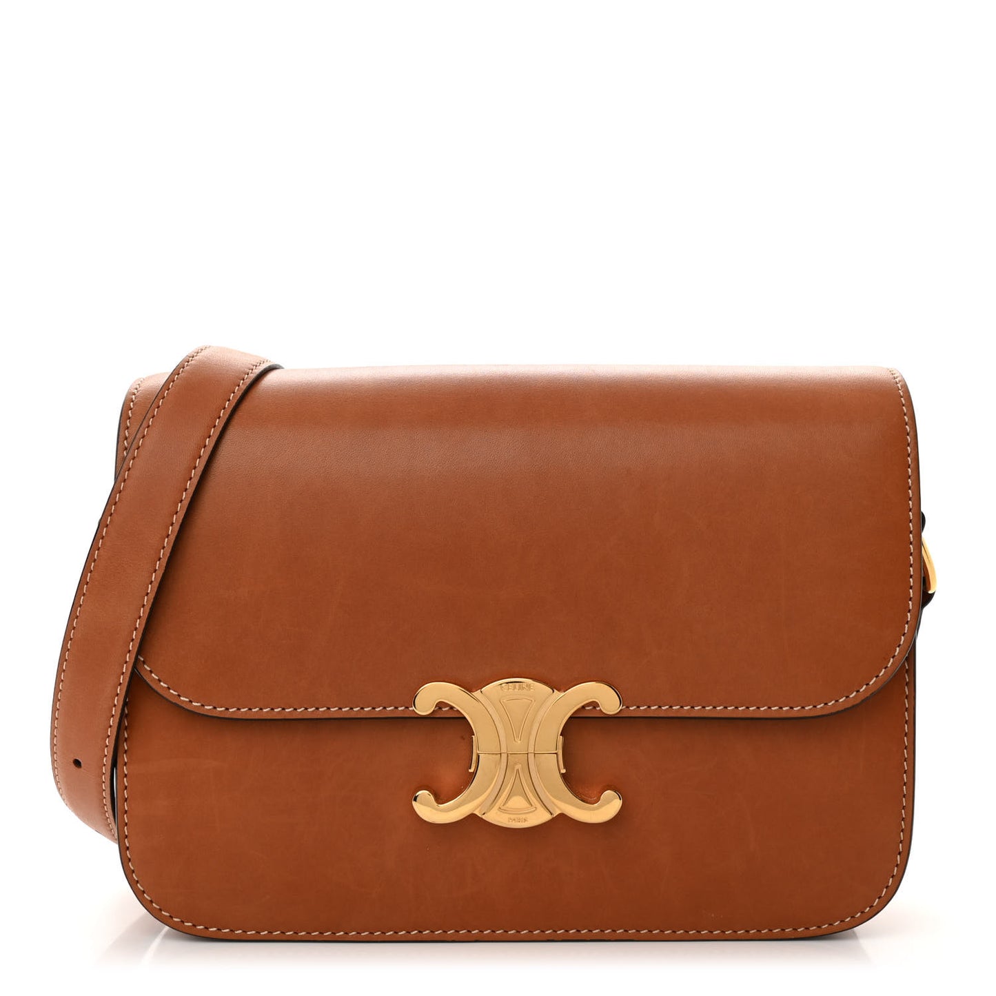 Natural Calfskin Medium Triomphe Tan