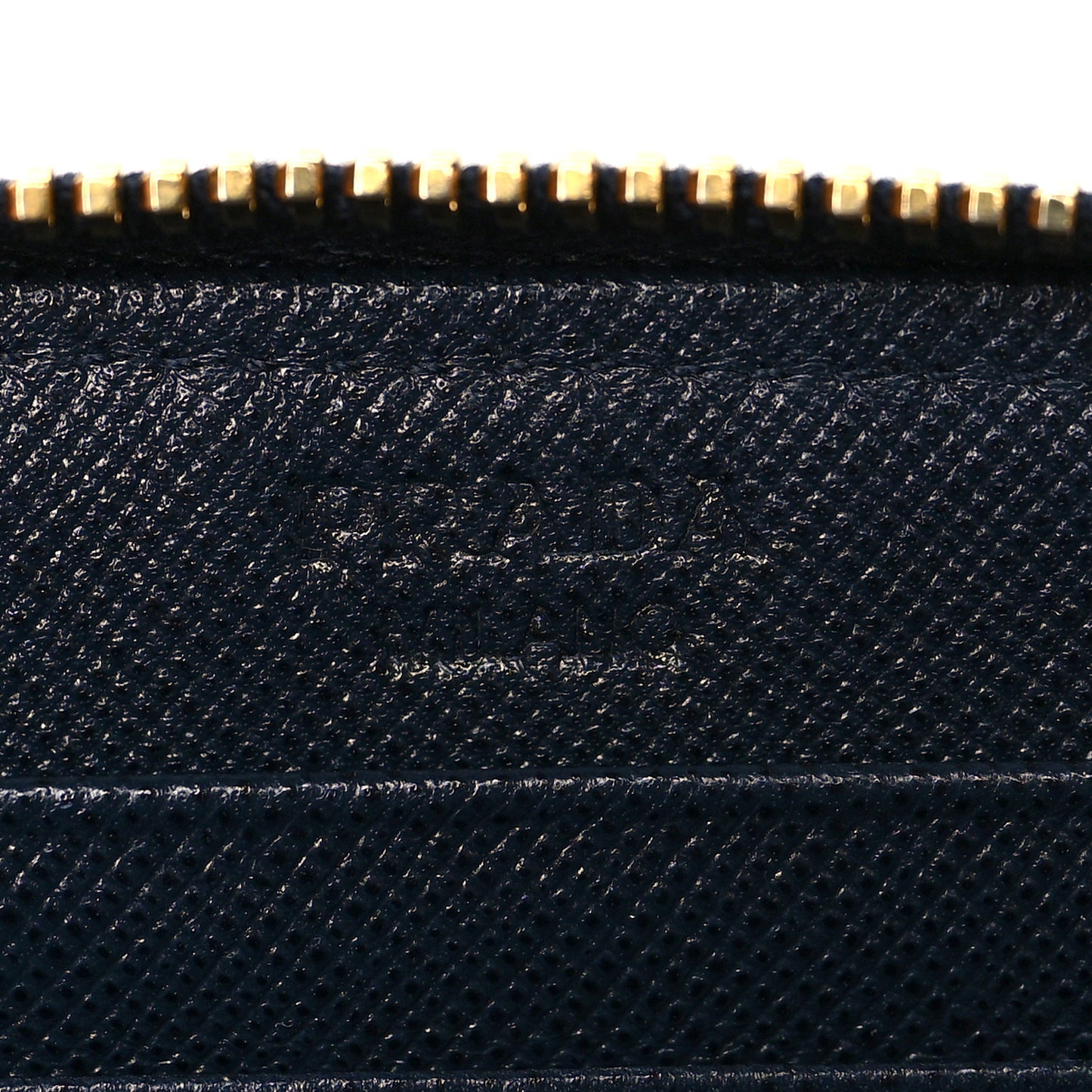 Tessuto Nylon Metal Zip Around Wallet Bleu