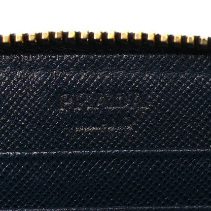 Prada Tessuto Nylon Metal Zip Around Wallet Bleu 6 of 12