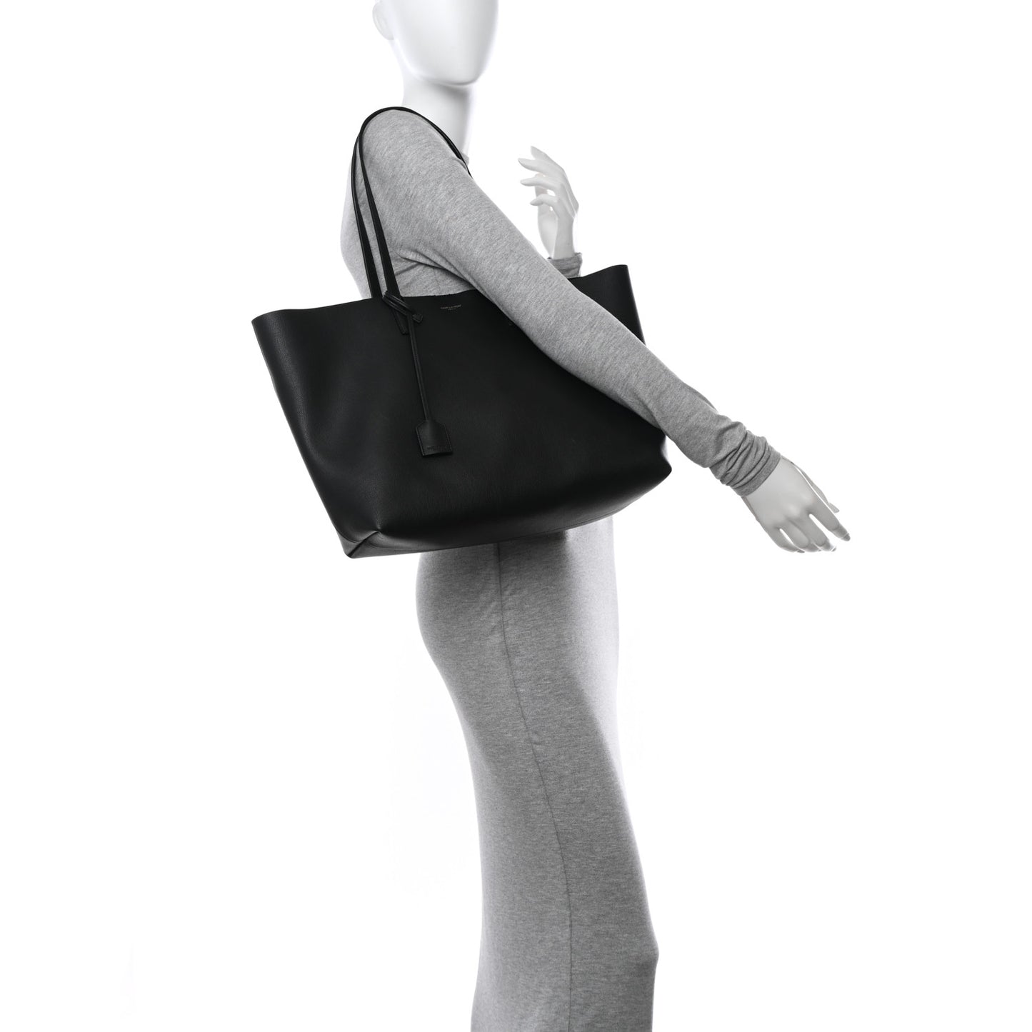 Calfskin Large Shopping Tote Black
