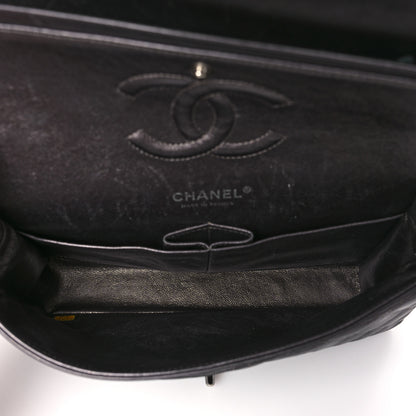 Chanel Metallic Lambskin Quilted Medium Double Flap Pewter 5 of 10