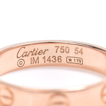 Cartier 18K Pink Gold 3.5mm LOVE Wedding Band Ring 54 6.75 4 of 4