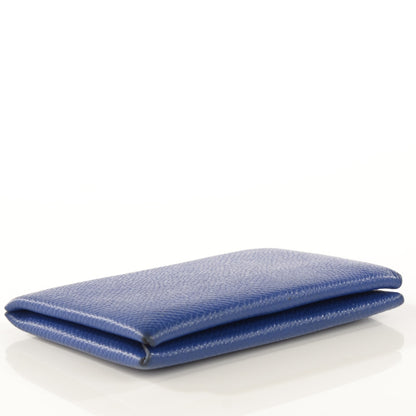 Hermes Epsom Calvi Card Case Bleu Electrique 4 of 7
