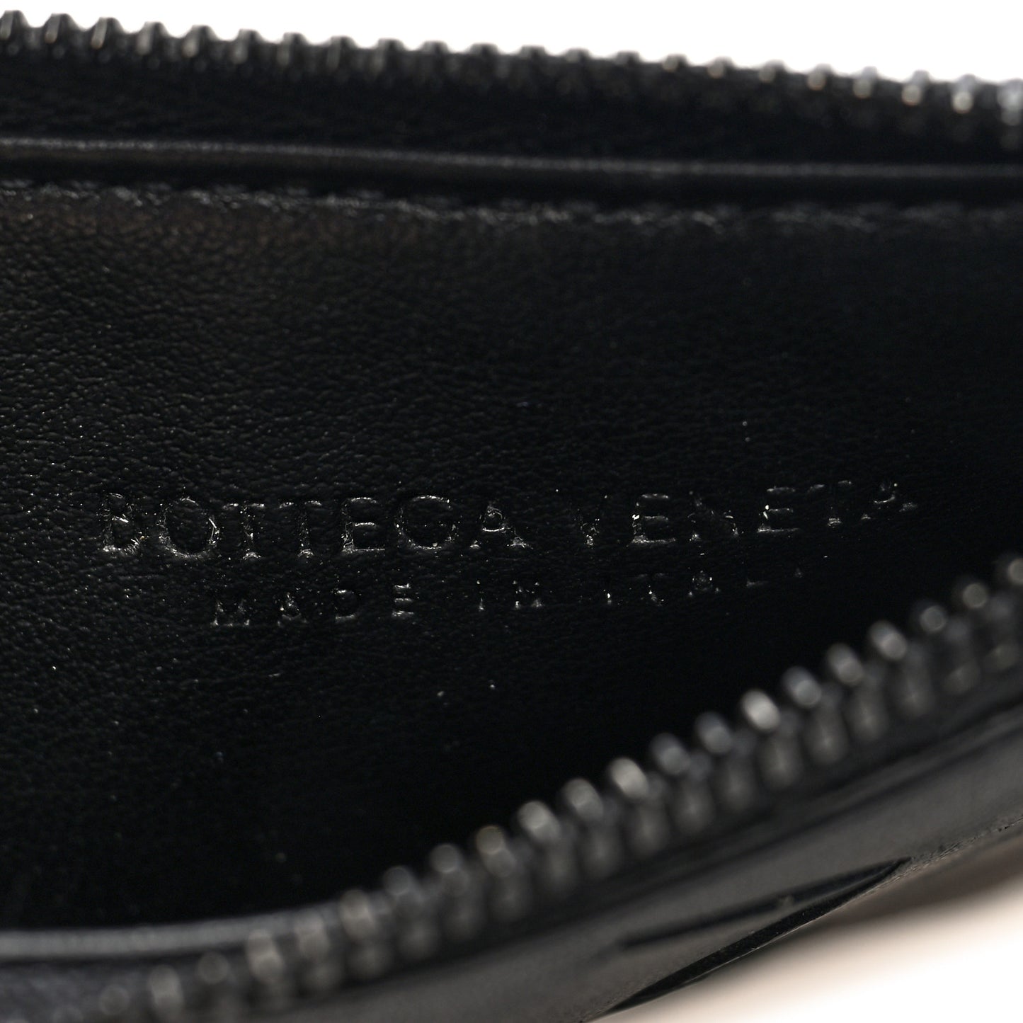 Nappa Intrecciato Wristlet Card Holder Black