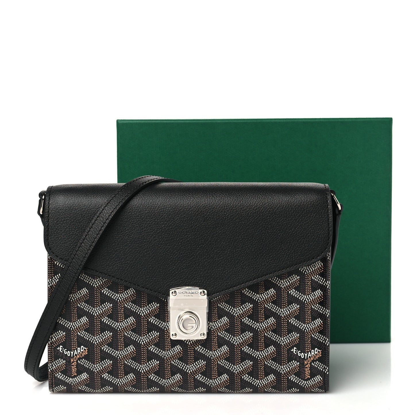 Goyardine Calfskin Chypre Wallet Pouch Black