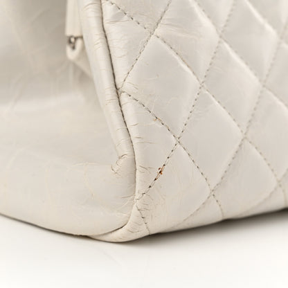 Chanel Glazed Calfskin Quilted Medium Just Mademoiselle Bowling Bag White 13 of 19