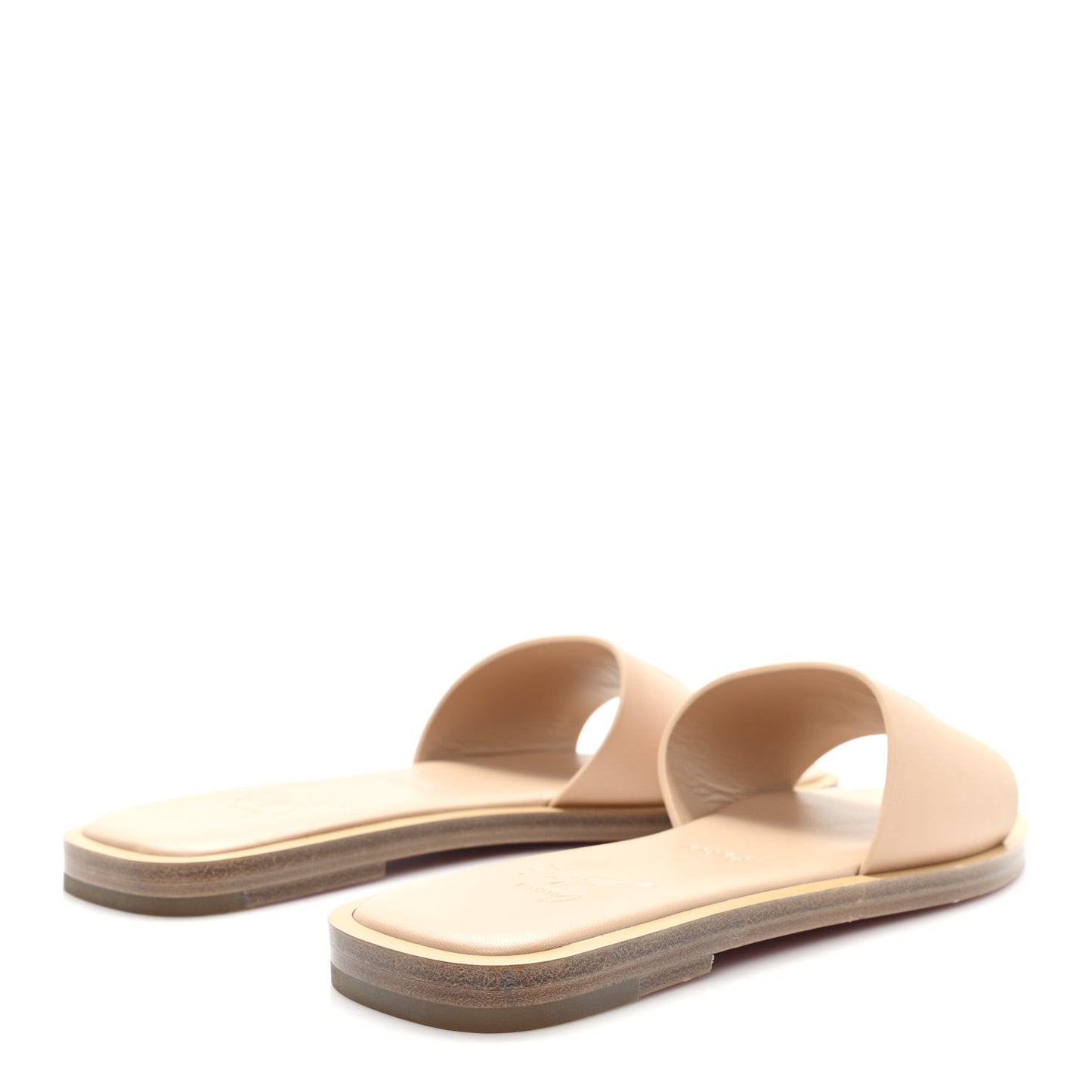 Calfskin Logo Embossed So CL 55 Mule Flat 36.5 Leche