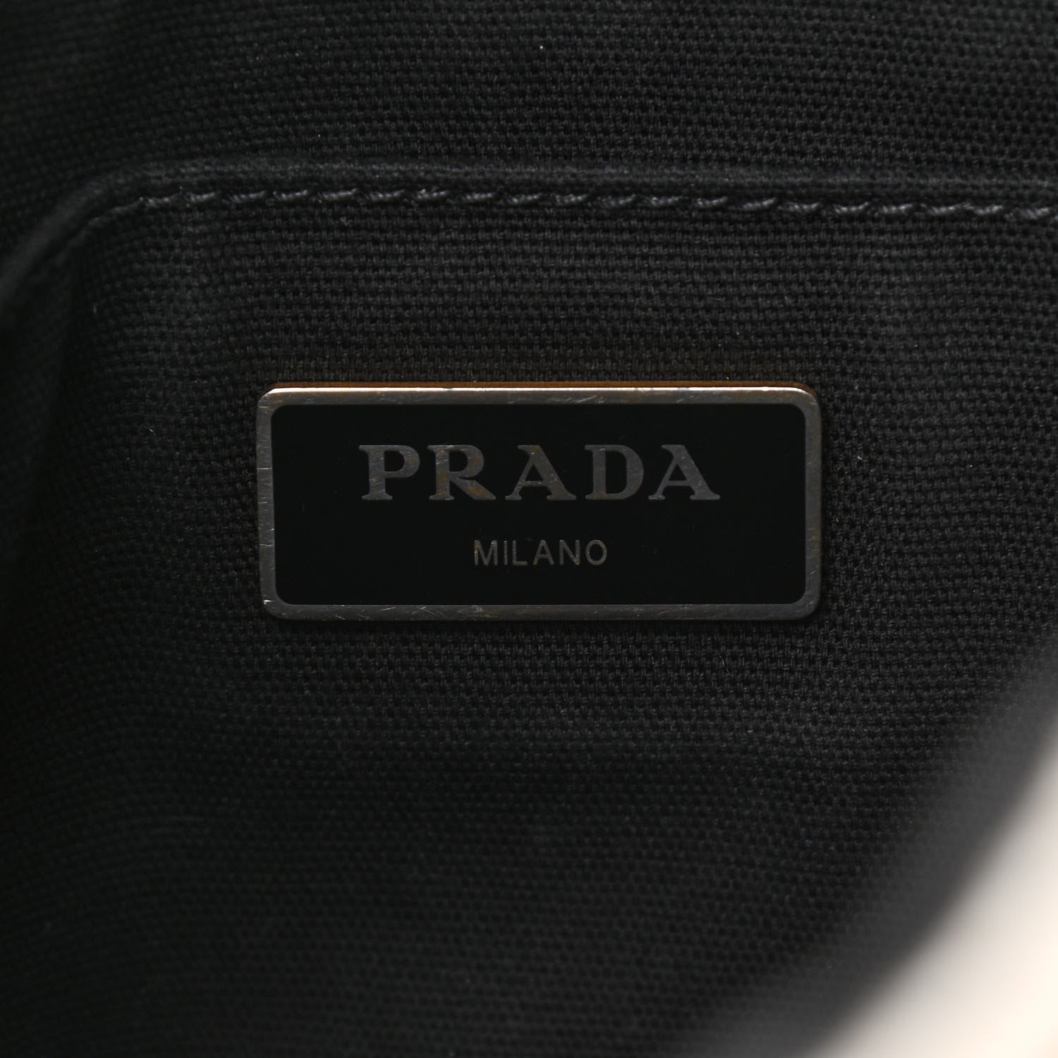 Prada Canapa Woven Tote White Black 8 of 11