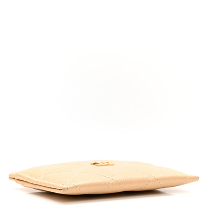 Chanel Caviar Quilted Card Holder Beige 4 of 9