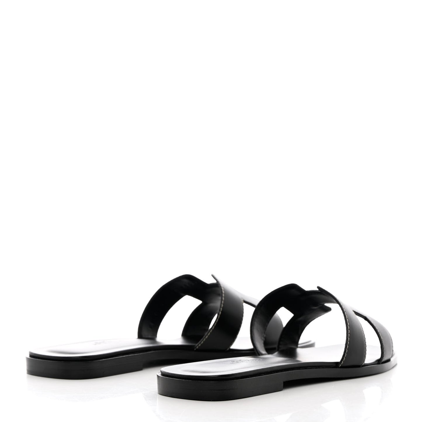Box Calfskin Oran Sandals 38 Black