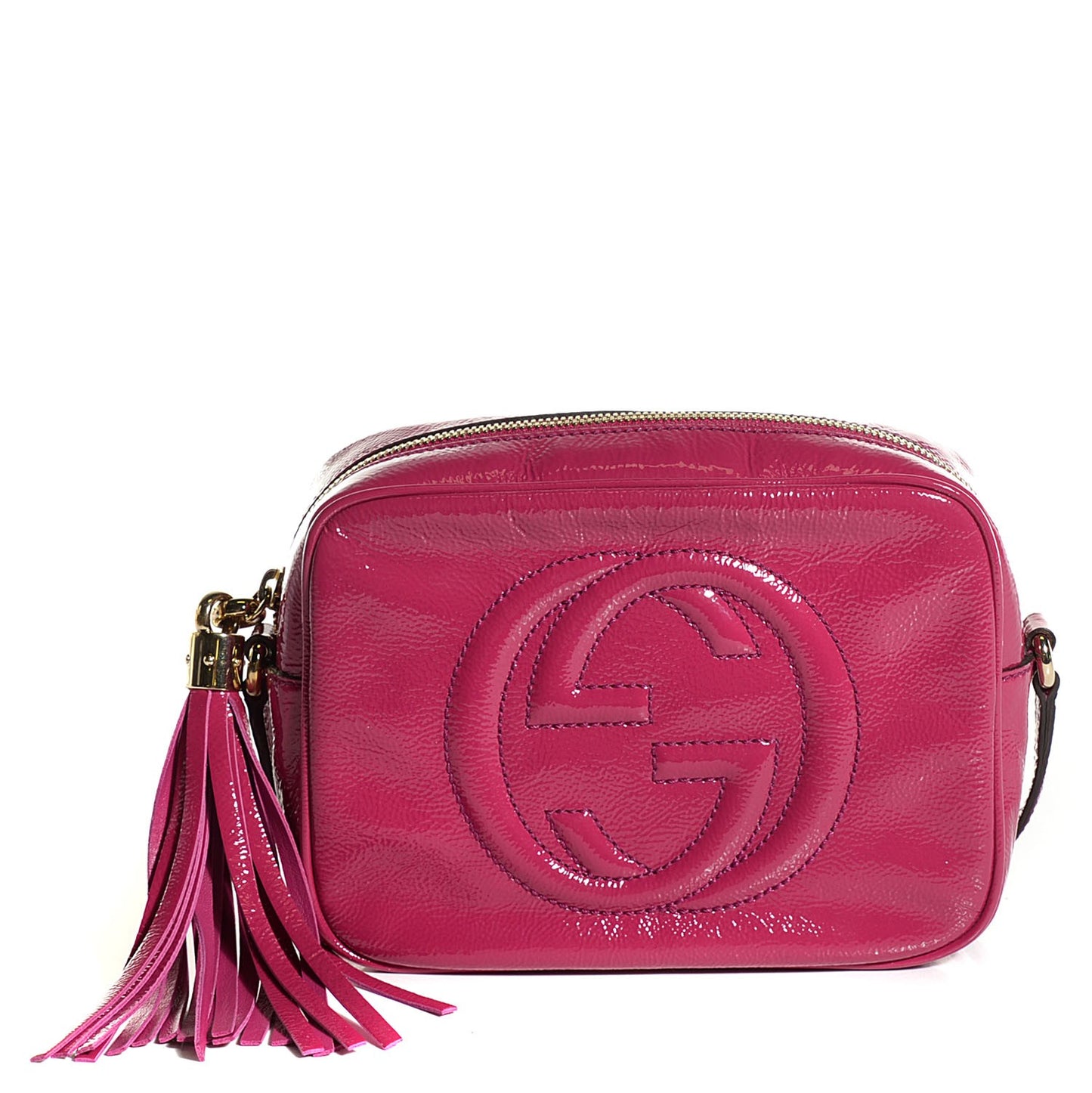 Soft Patent Small Soho Disco Bag Bright Bougainvillea
