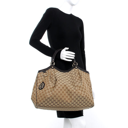 Gucci Monogram Large Sukey Tote Dark Brown 2 of 7