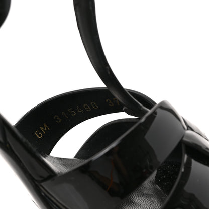 Saint Laurent Patent Tribute 75 Platform Sandals 37.5 Black 8 of 9