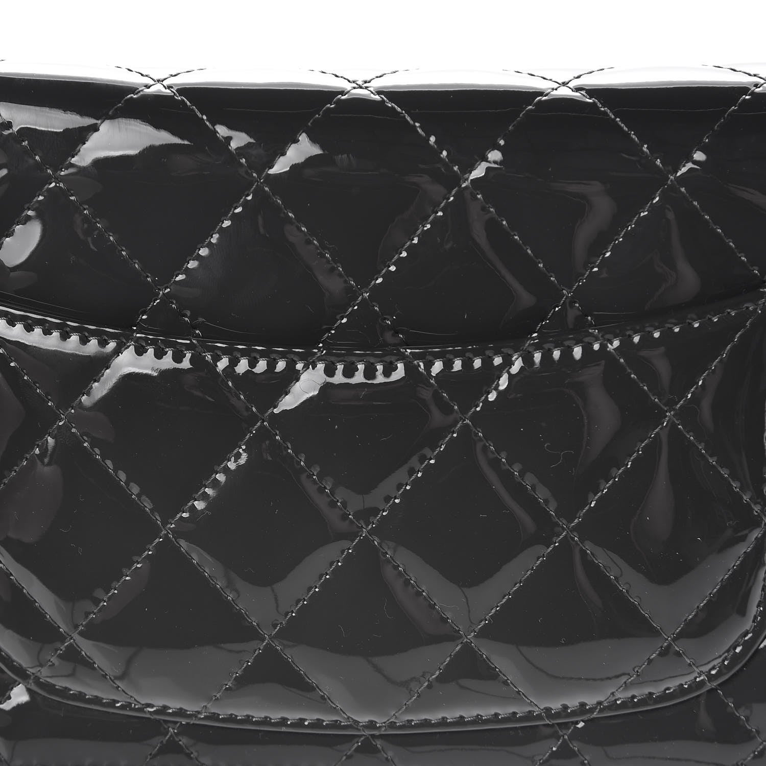 Chanel Patent Quilted Wallet On Chain WOC Dark Gray 12 of 12