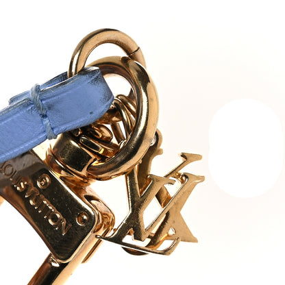 Louis Vuitton Calfskin Jeff Koons Masters LV Rabbit Bag Charm Key Ring Blue 5 of 6