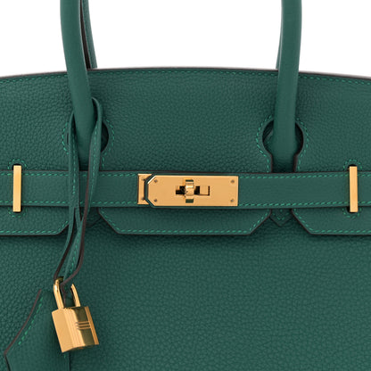 Hermes Togo Birkin 30 Malachite 8 of 12