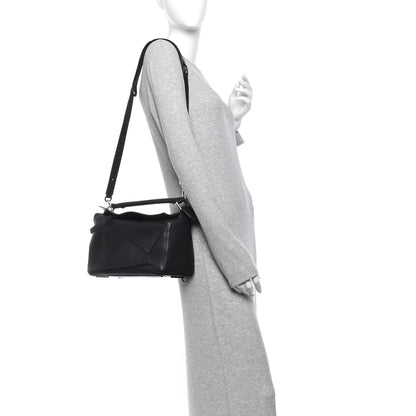 Loewe Calfskin Medium Puzzle Bag Black 2 of 12