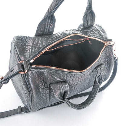 Alexander Wang Pebbled Lambskin Rocco Black Rose Gold Hardware 5 of 7