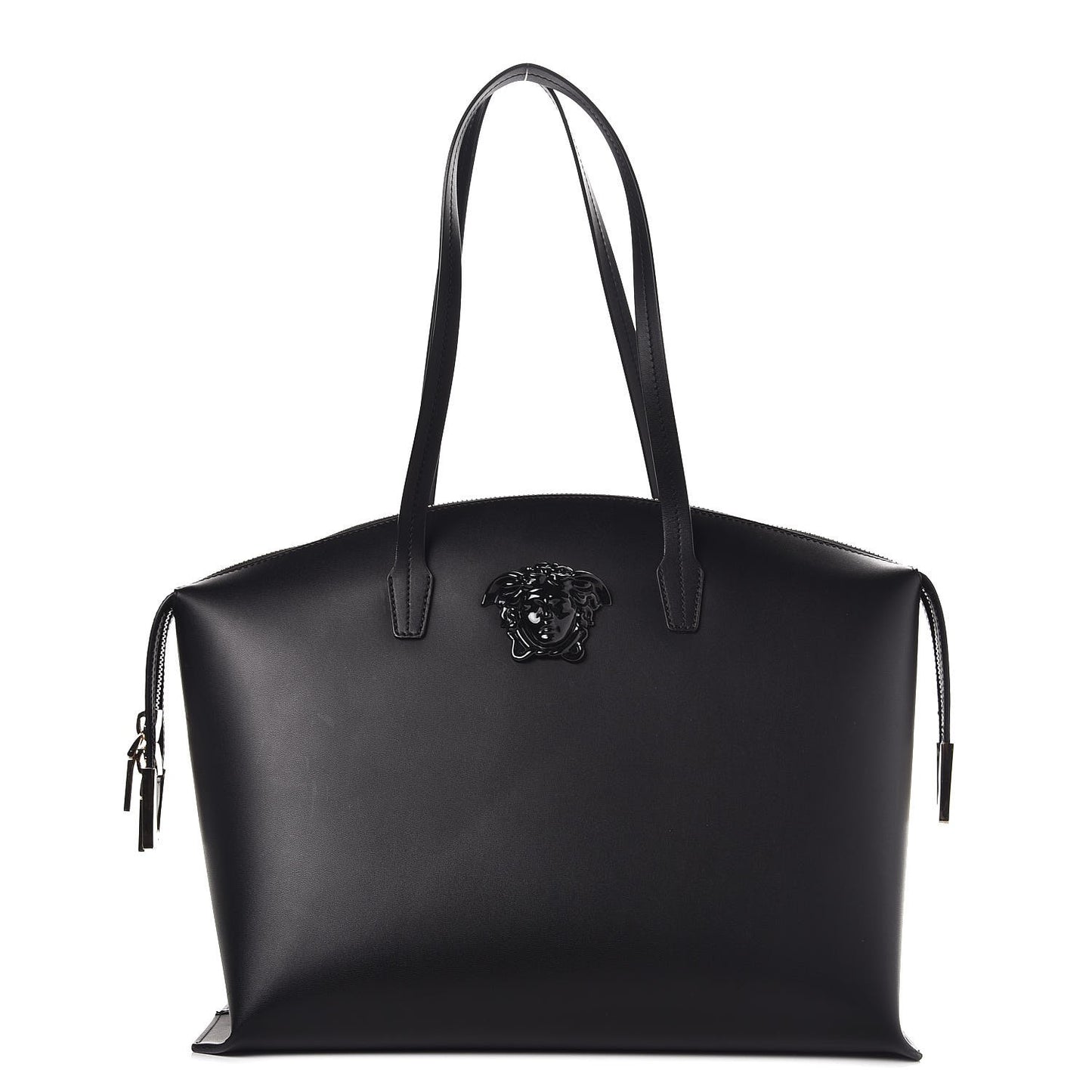 Calfskin Palazzo Shoulder Bag Black