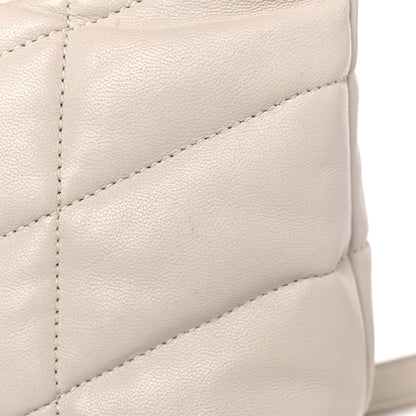 Saint Laurent Lambskin Quilted Toy Loulou Puffer Monogram Chain Satchel Crema Soft 17 of 18