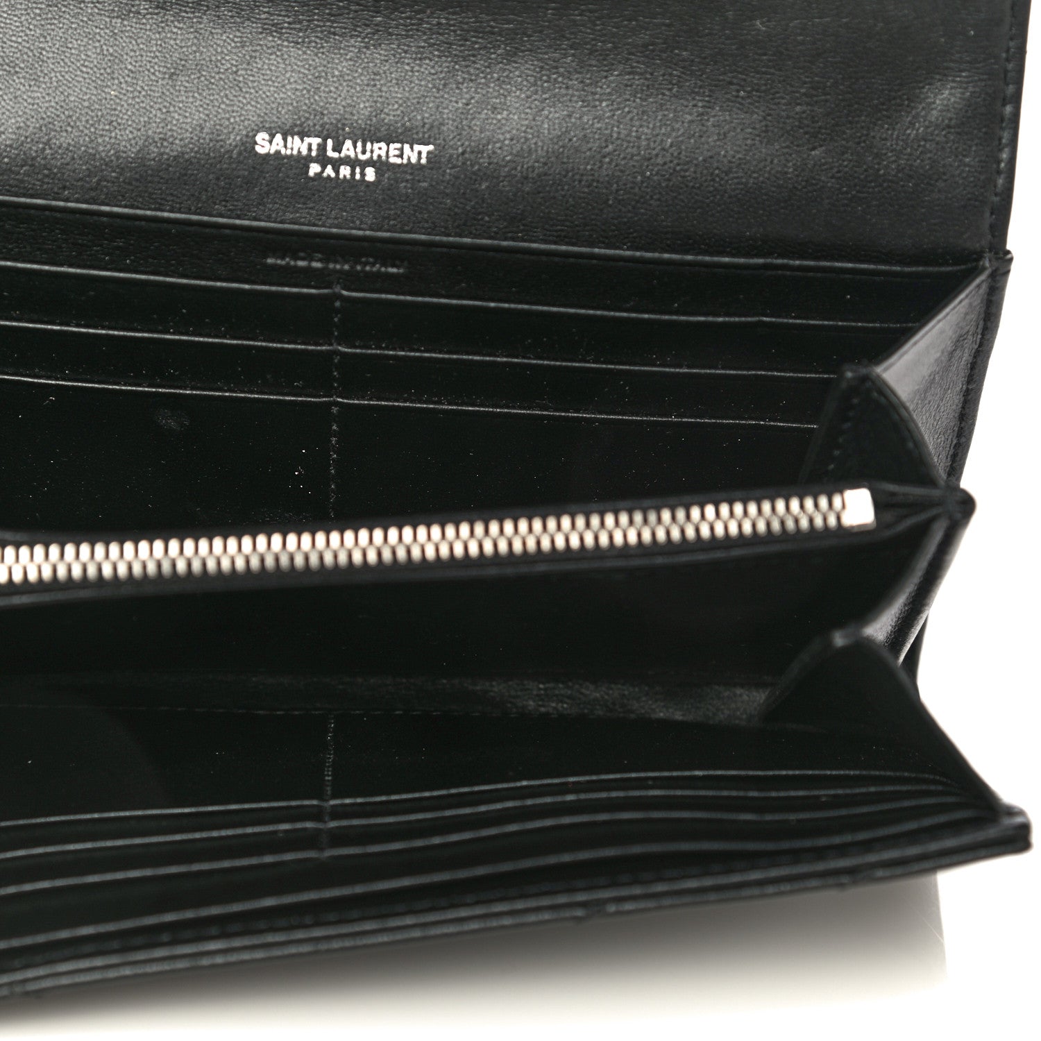 Saint Laurent Lambskin Y Quilted Monogram Large Loulou Flap Wallet Black 5 of 11