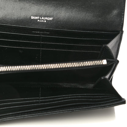 Saint Laurent Lambskin Y Quilted Monogram Large Loulou Flap Wallet Black 5 of 11
