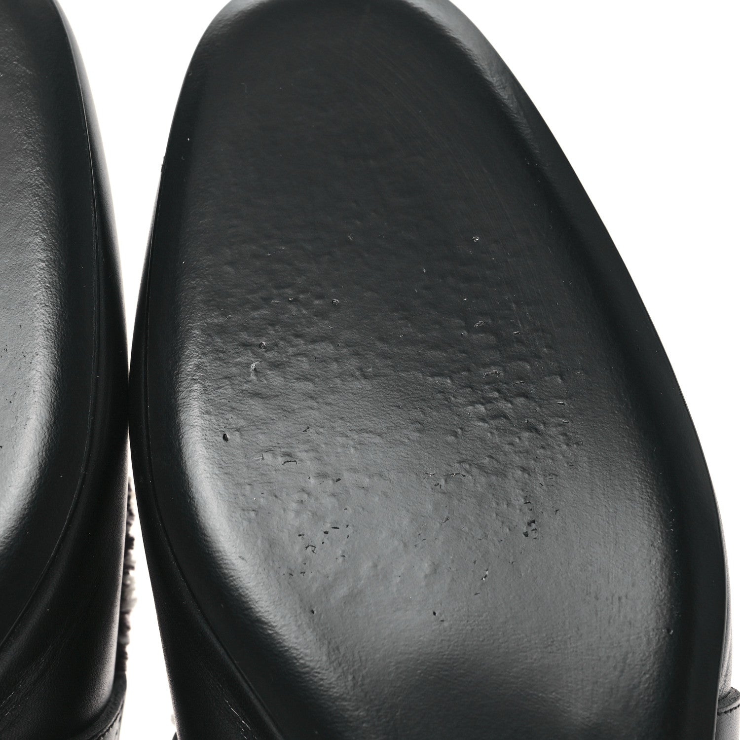 Hermes Toile Calfskin Fringe Womens Oz Mules 36.5 Black Prunoir 8 of 10
