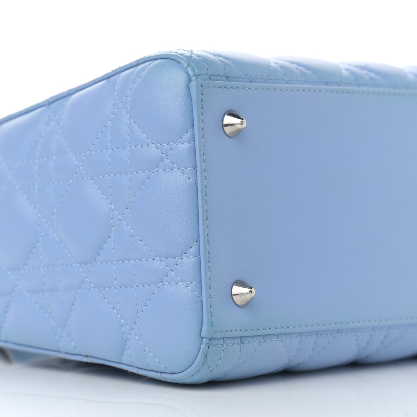 Lambskin Cannage Medium Lady Dior Light Blue