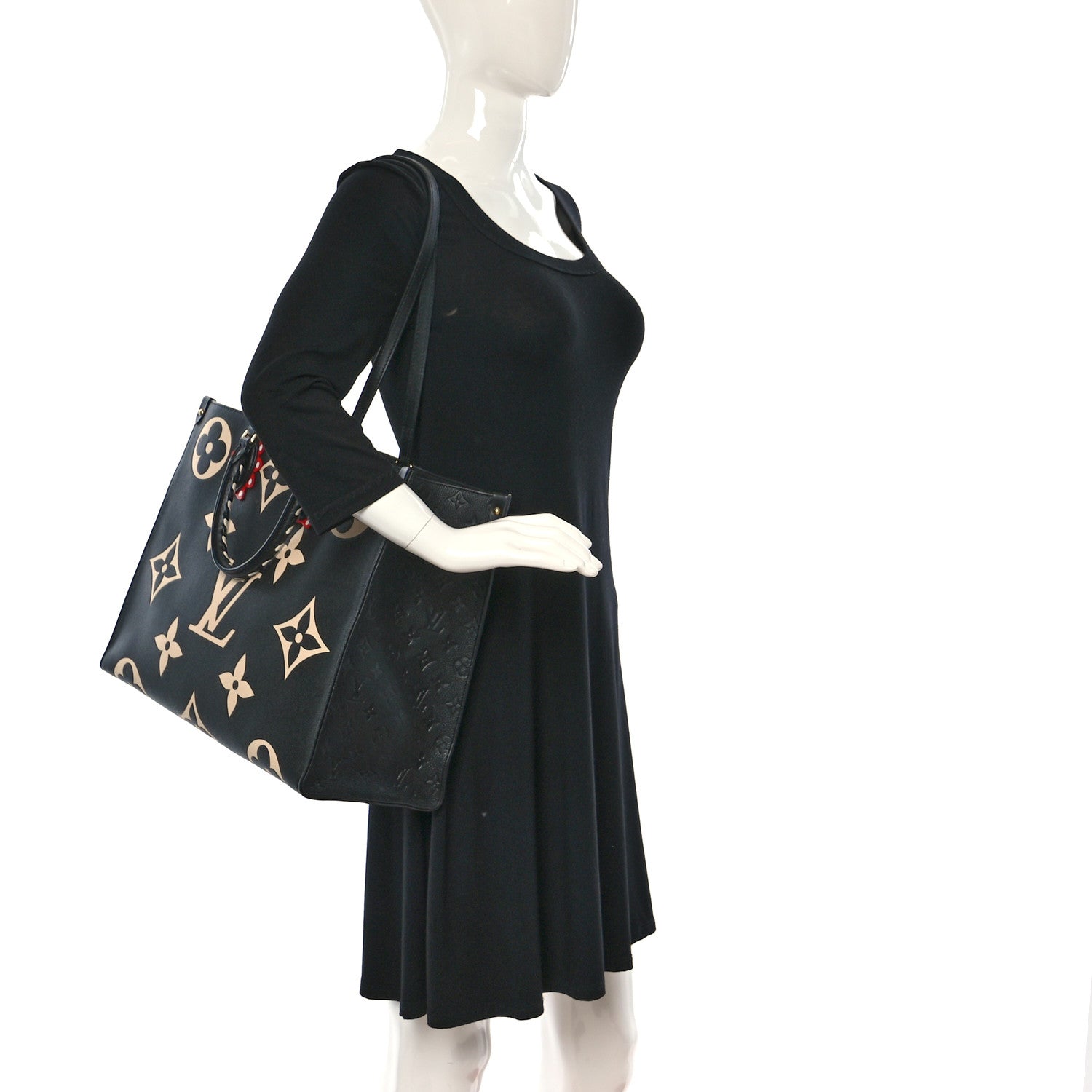 Louis Vuitton Empreinte Monogram Giant Crafty Onthego GM Black Creme 2 of 9