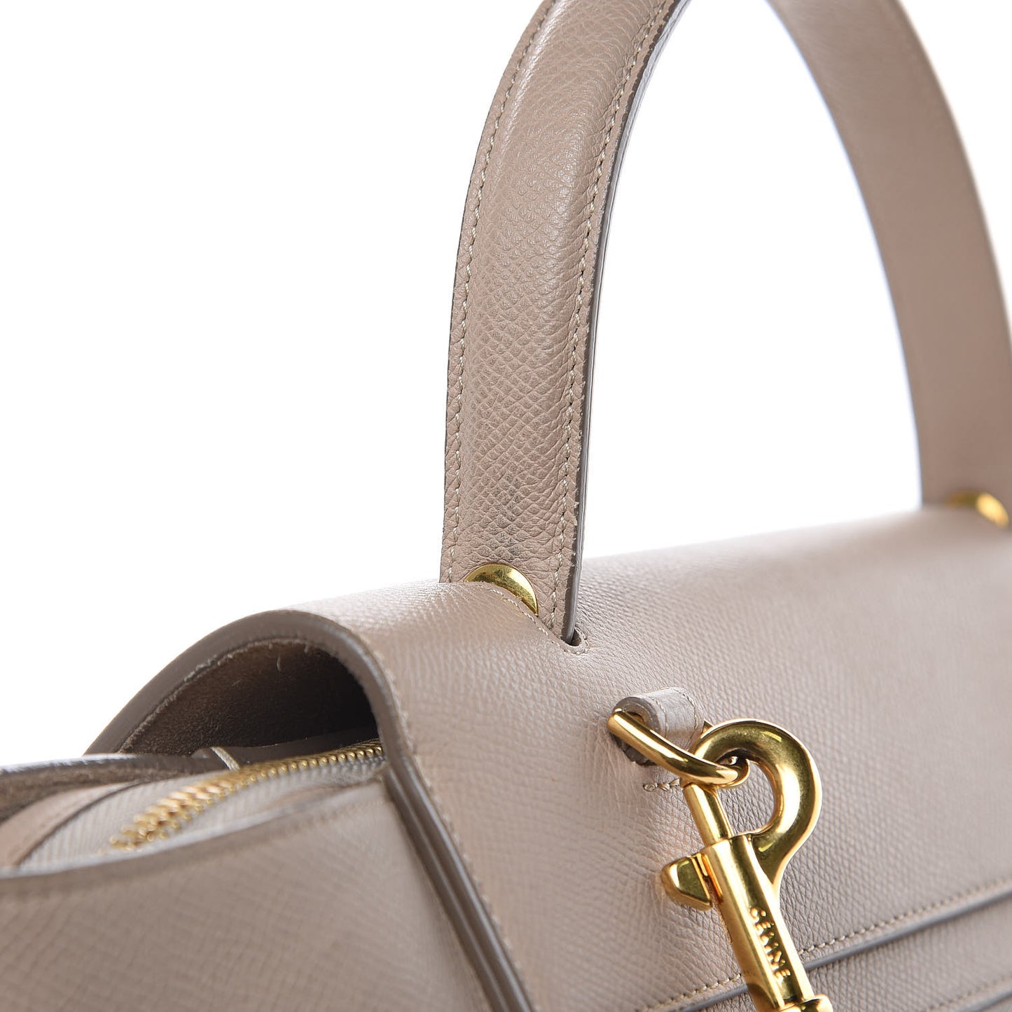 Grained Calfskin Mini Belt Bag Light Taupe