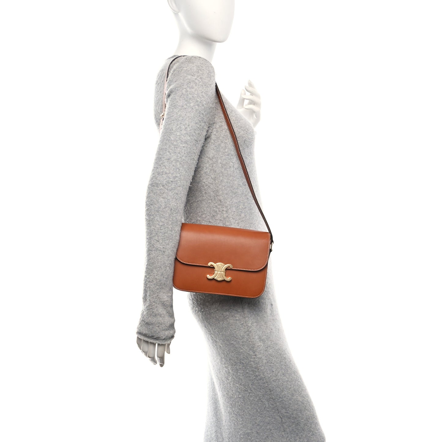 Natural Calfskin Medium Triomphe Tan